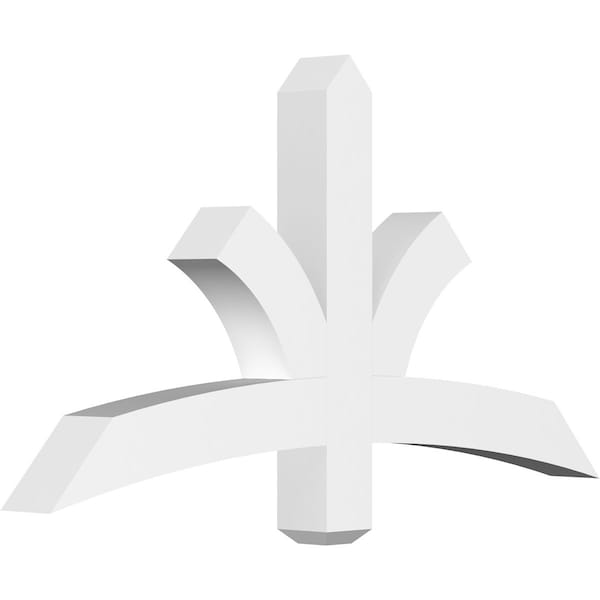 Ekena Millwork Davenport Architectural Grade PVC Gable Bracket, 48"W x 26"H x 4"D x 4"F, 13/12 Pitch GBP048X26X0404DAV00 - main
